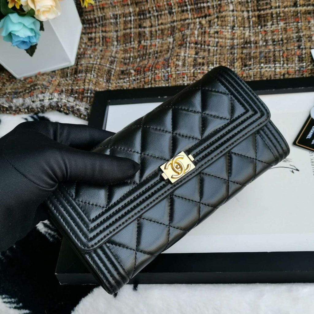 Chanel Boy long Flap Wallet Lambskin