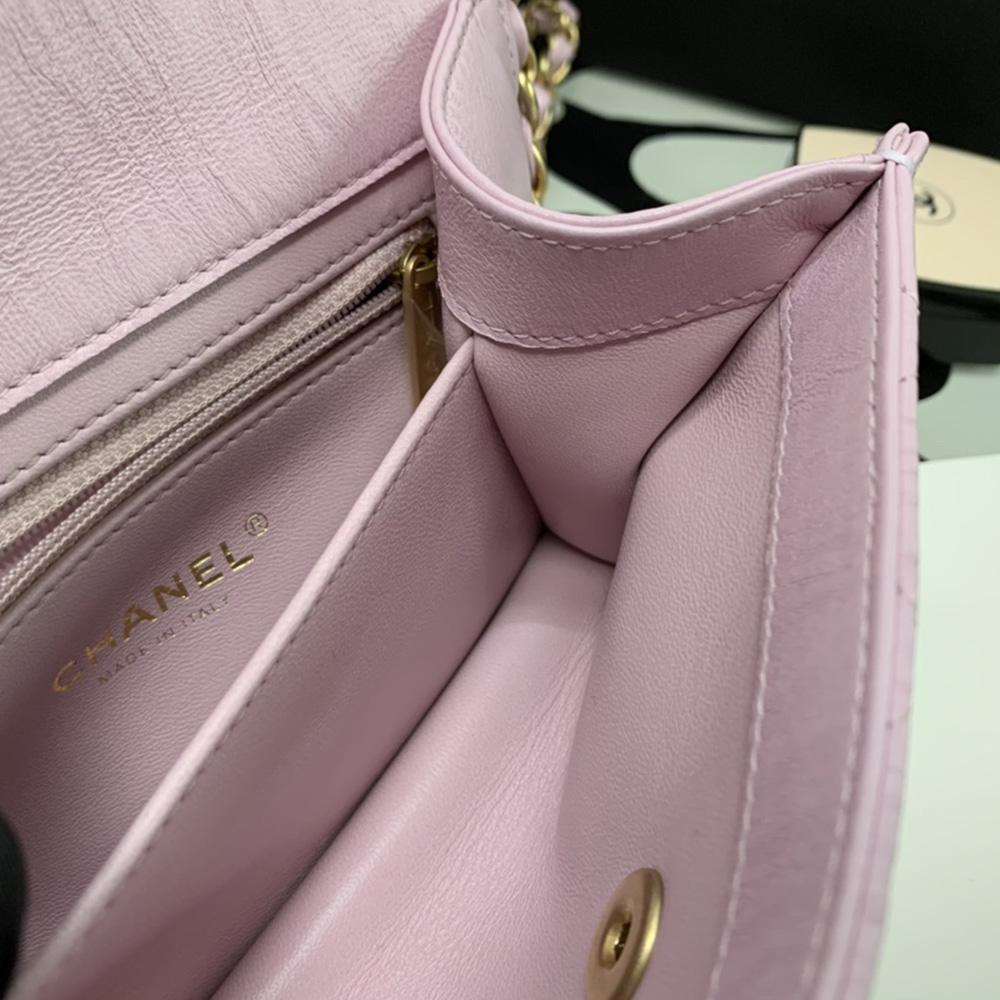 Chanel Mini Flap Bag Pink with top handle