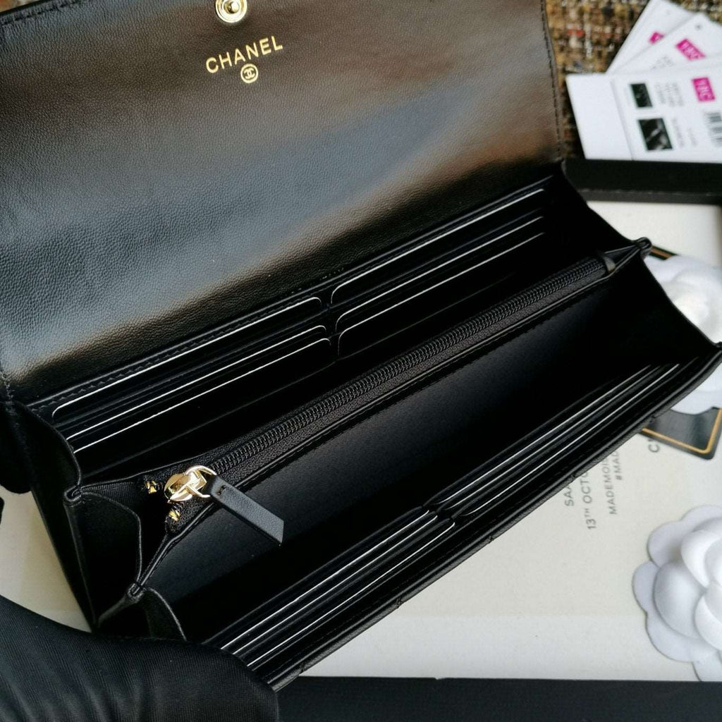 Chanel Boy long Flap Wallet Lambskin