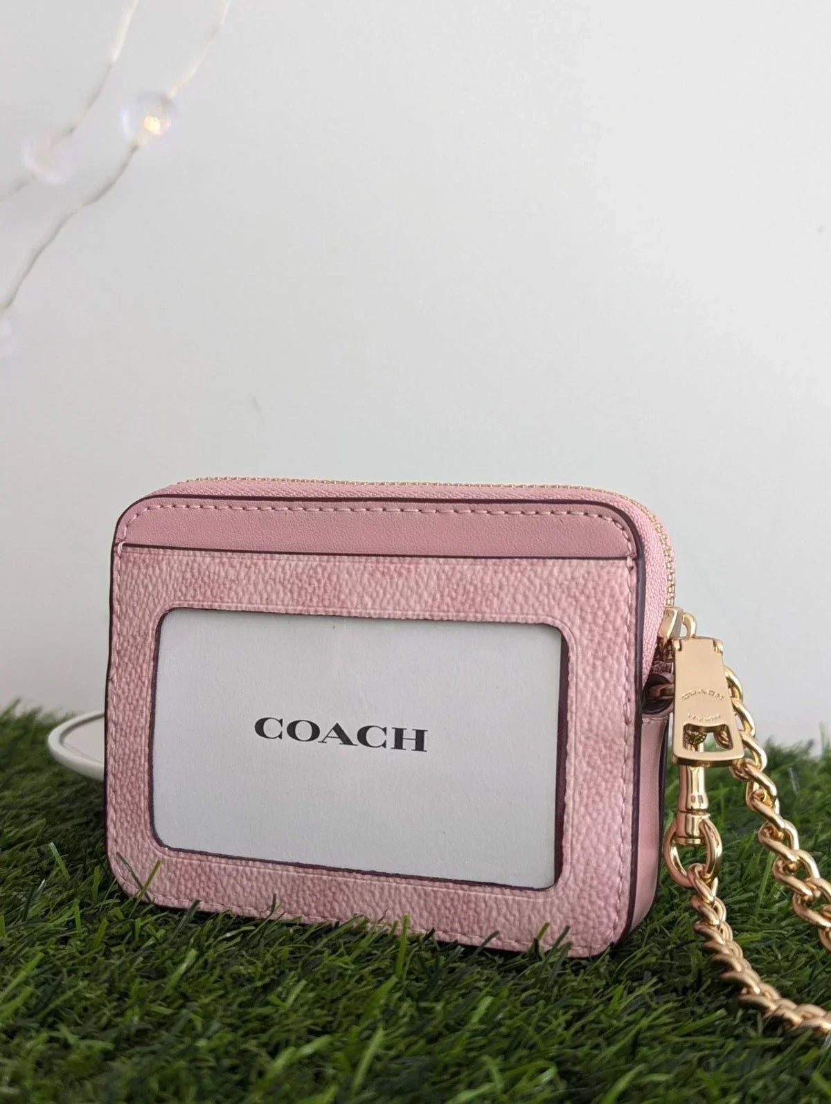 Coach Card Holder Powder Pink