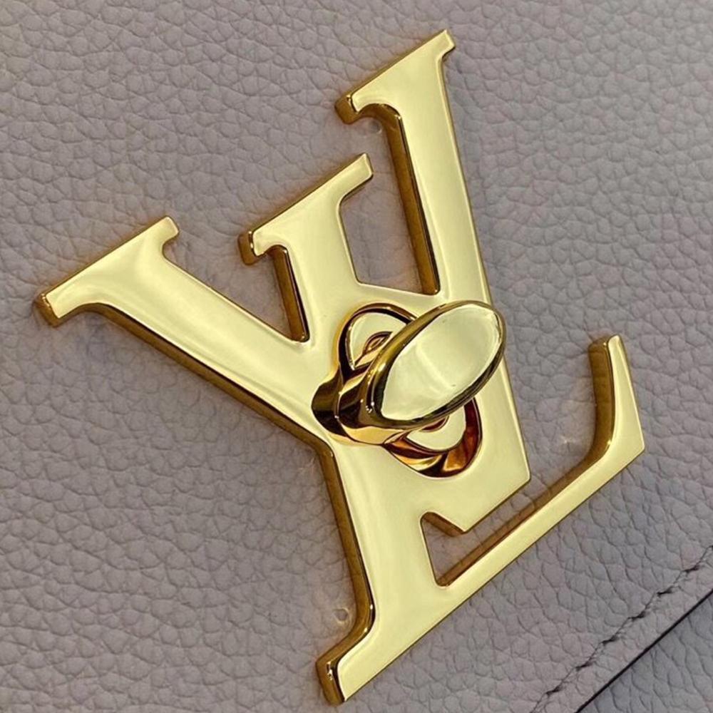 Lv Twist Chain Wallet Light Pink Grain Leather