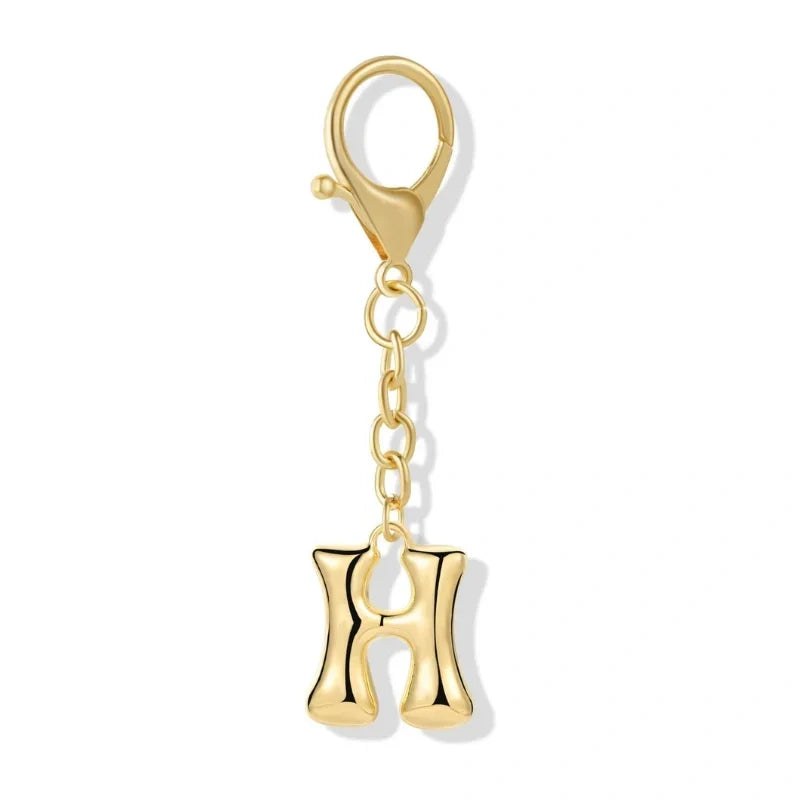 Bubble Initial Letter - Bag Charm