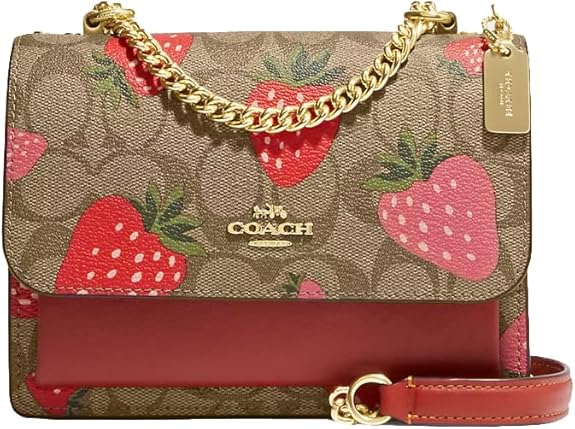 Coach Mini Klare Crossbody Bag in Signature Canvas Strawberry