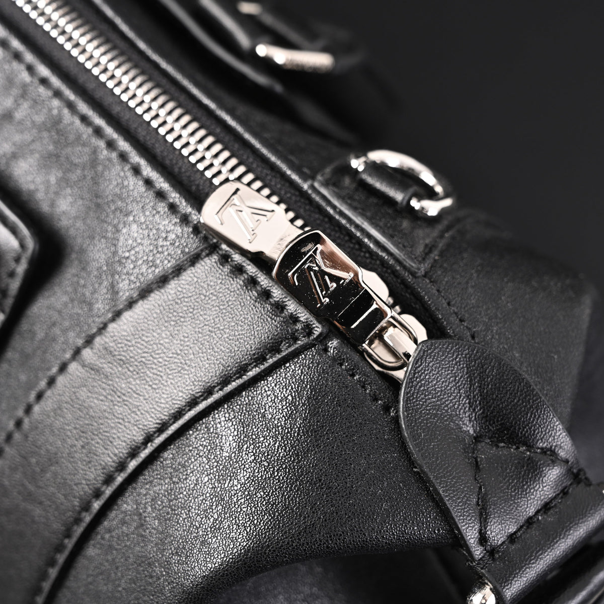 Louis Vuitton Nano Biker Bag in Black Lambskin Leather – Top Handle & Shoulder Carry (M14623)