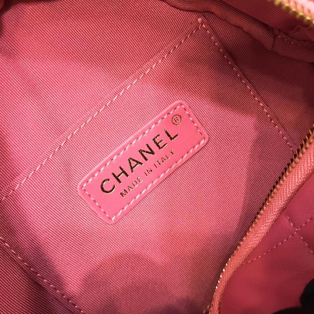 Chanel lambskin diamond cut Pink bag