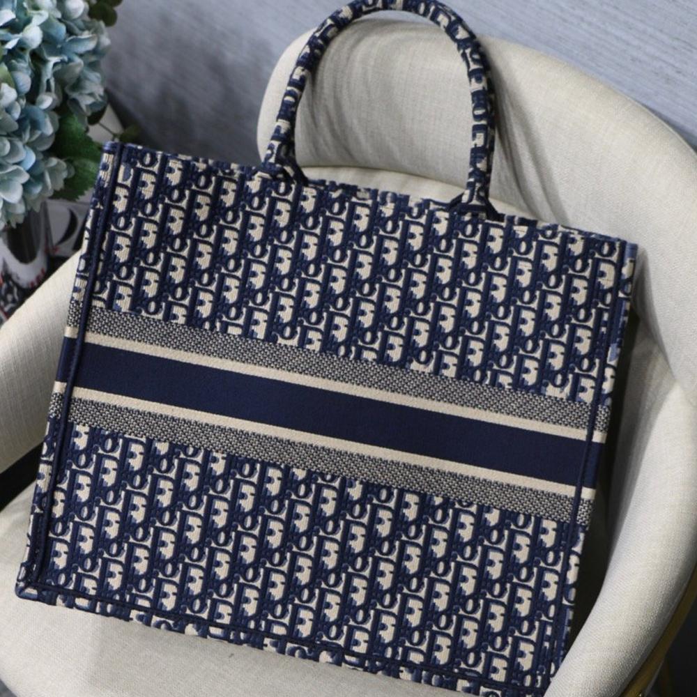 Dior Book Tote Navy Blue