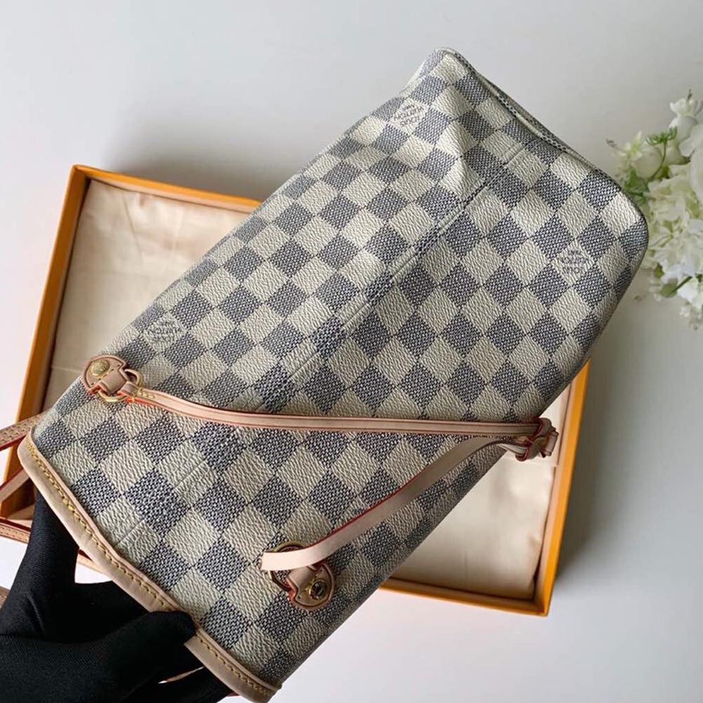 Louis vuitton NEVERFULL MM damier azur Beige