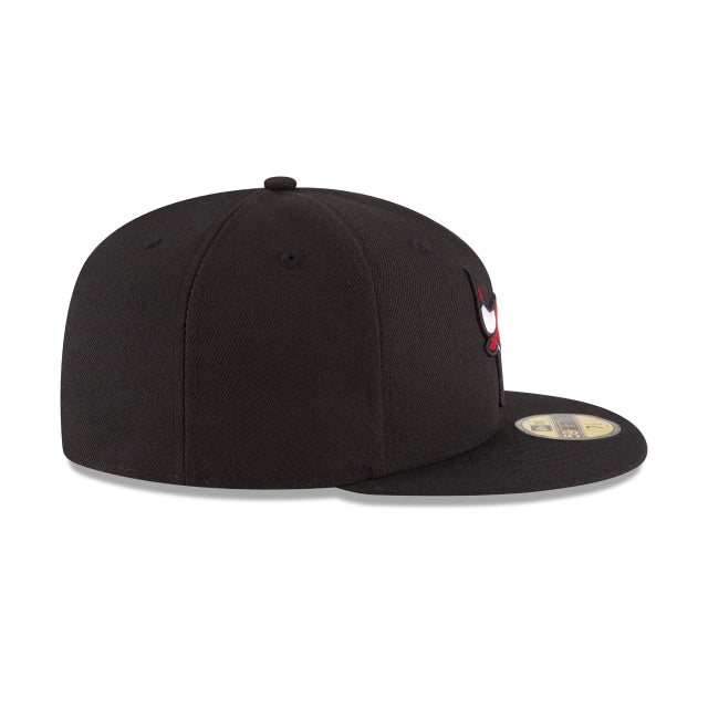 Chicago Bulls Team Color Black 59FIFTY Fitted Hat