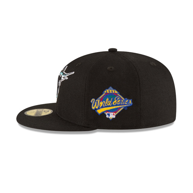 Florida Marlins World Series Black Wool 59FIFTY Fitted Hat