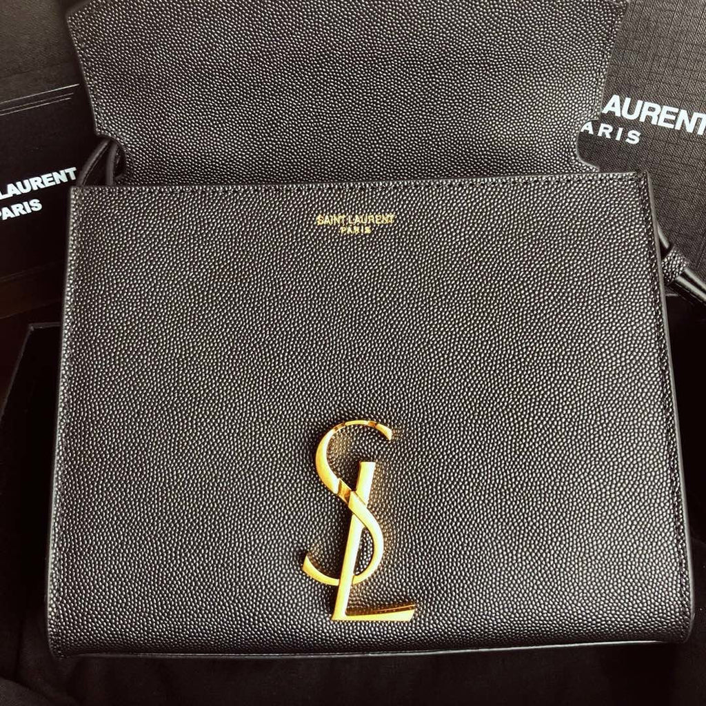 YSL Cassandra Mini Top Handle Bag Black