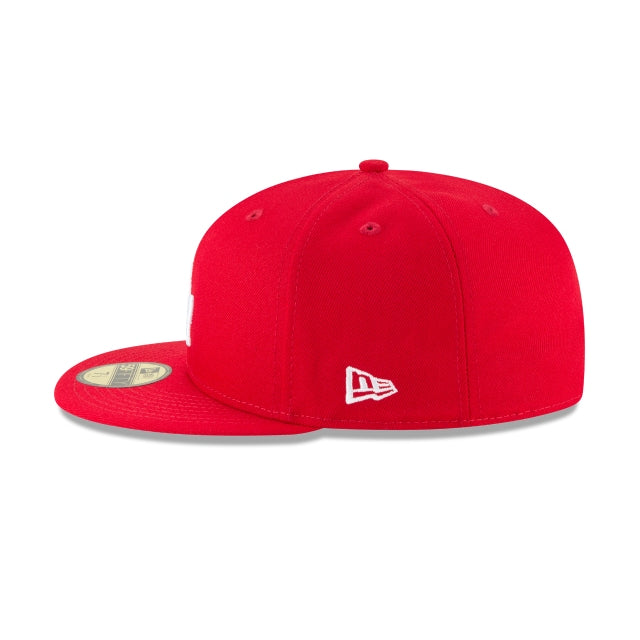 Los Angeles Dodgers Scarlet Basic 59FIFTY Fitted Hat
