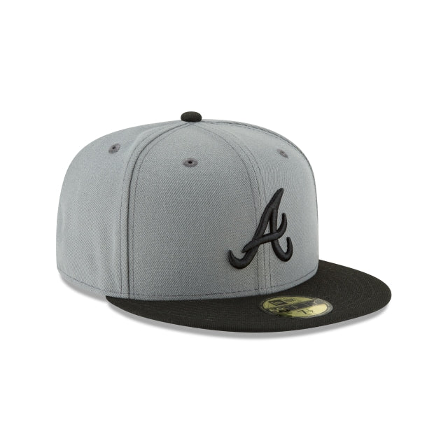 Atlanta Braves Storm Gray Basic 59FIFTY Fitted Hat