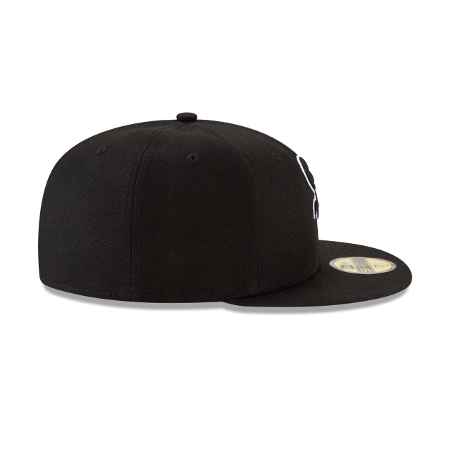 Chicago White Sox Black Outline 59FIFTY Fitted Hat