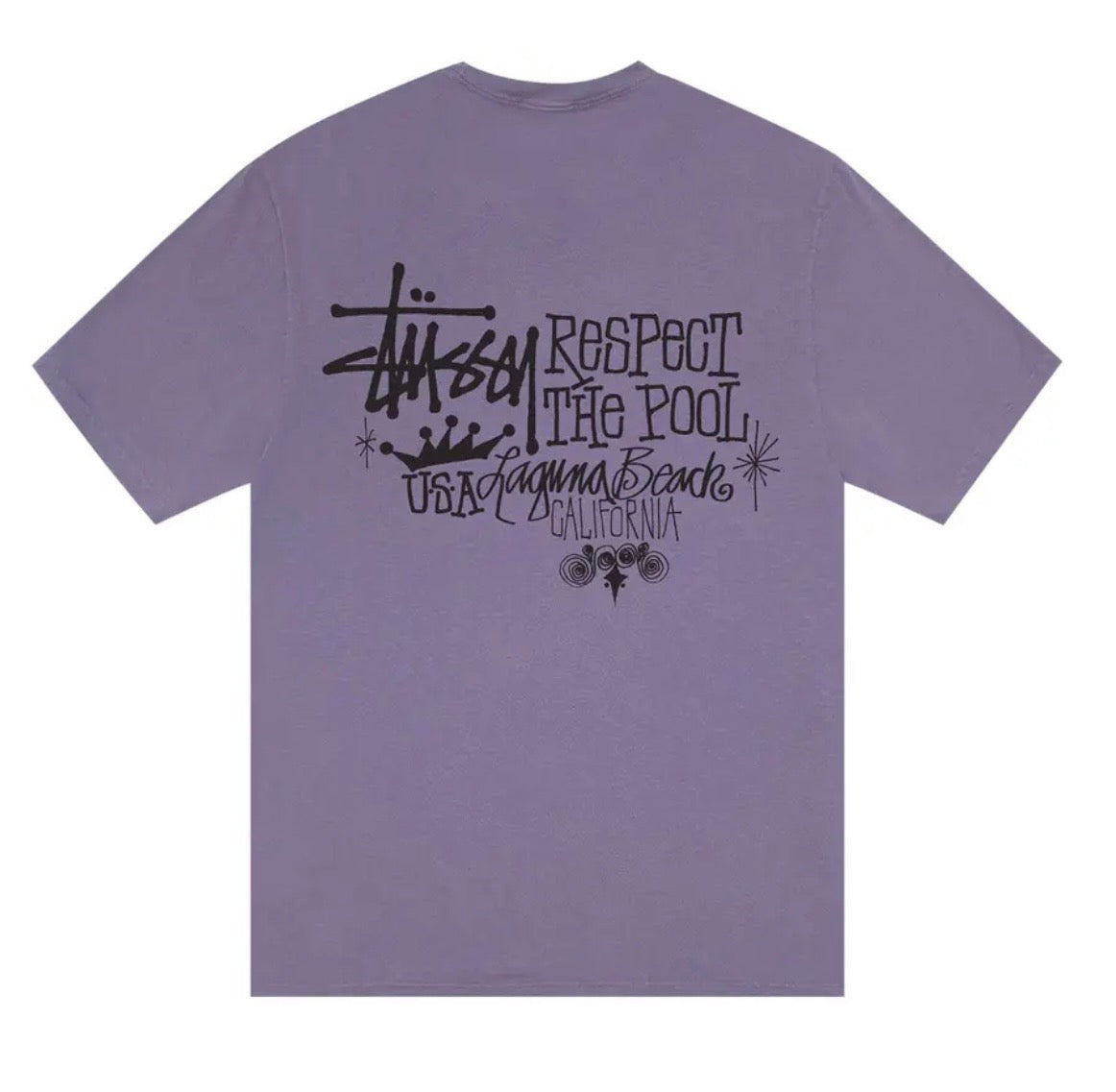 Stussy Respect the Pool Pigment Dyed Tee Grape