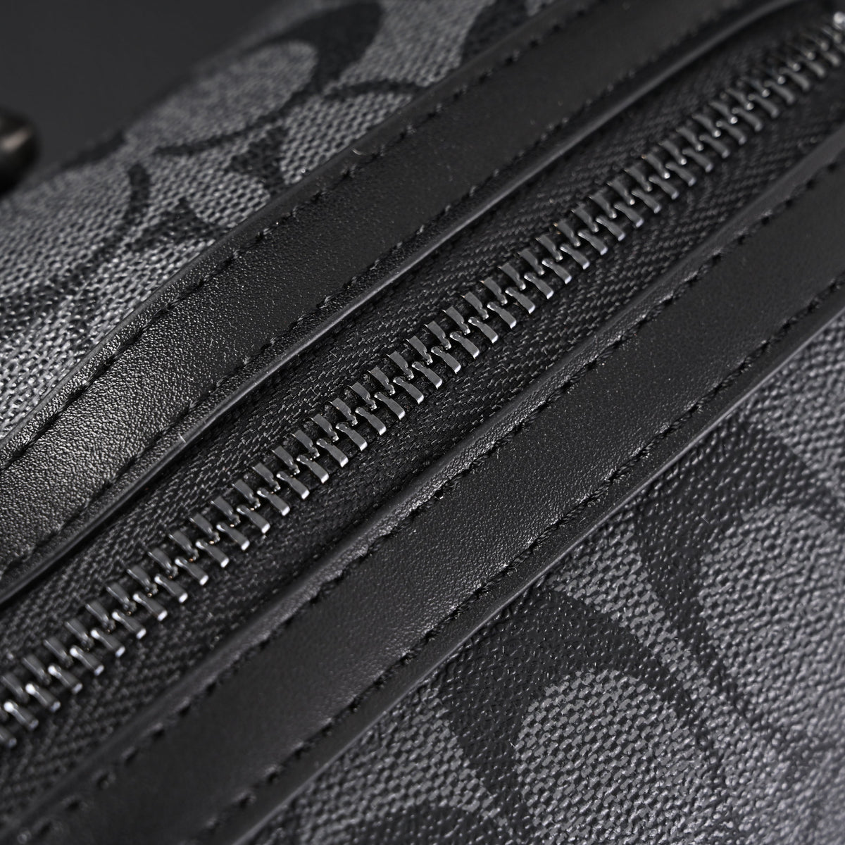 Coach Signature Duffel Bag – Black Monogram Canvas with Leather Trim