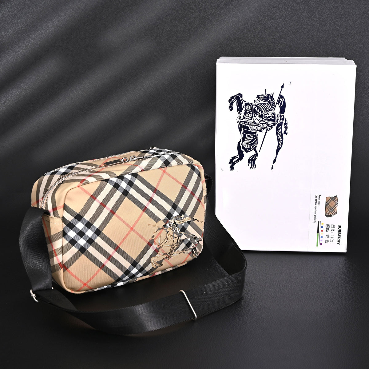 Burberry Vintage Check Canvas Crossbody Messenger Bag