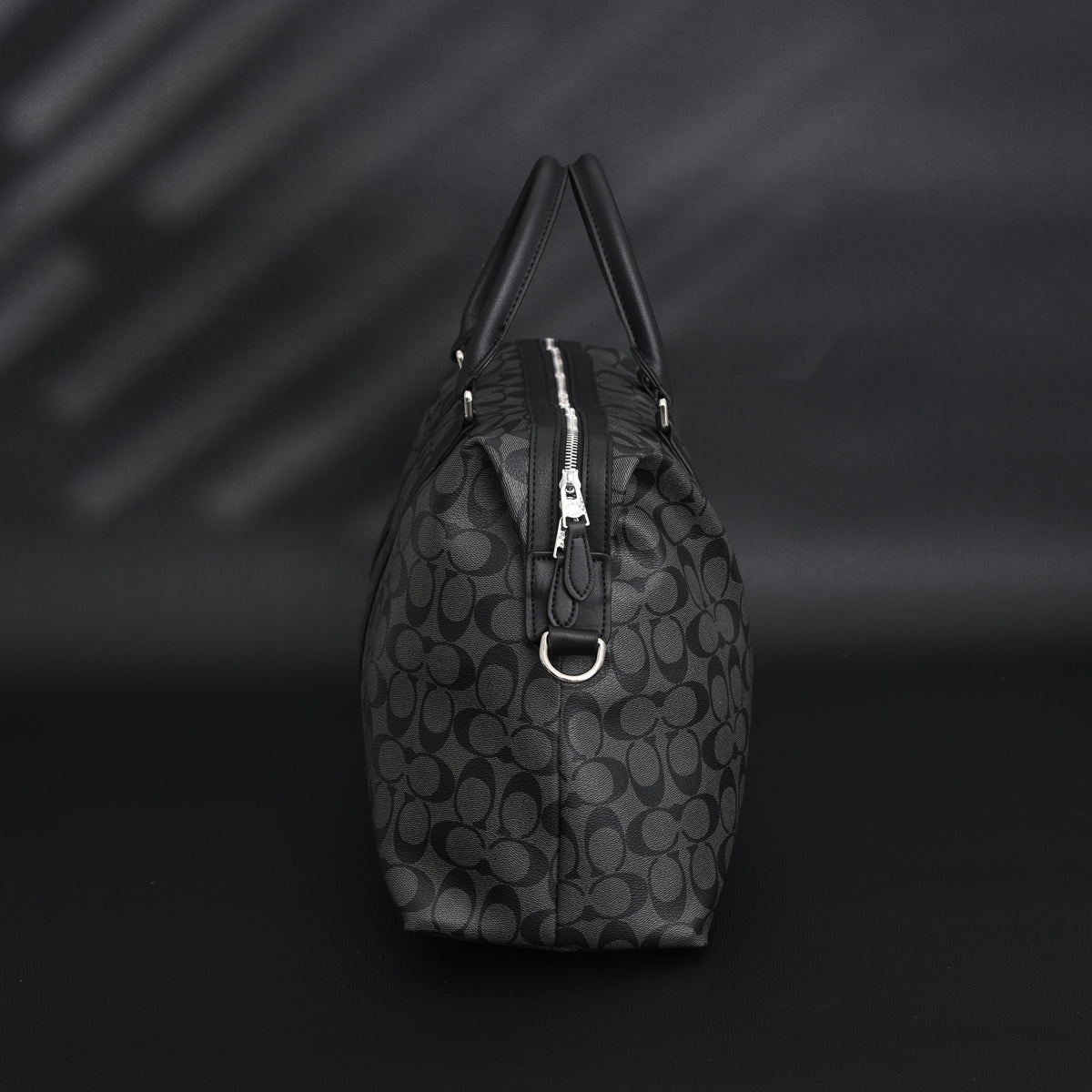 Coach Metropolitan Duffel Bag in Signature Black Canvas