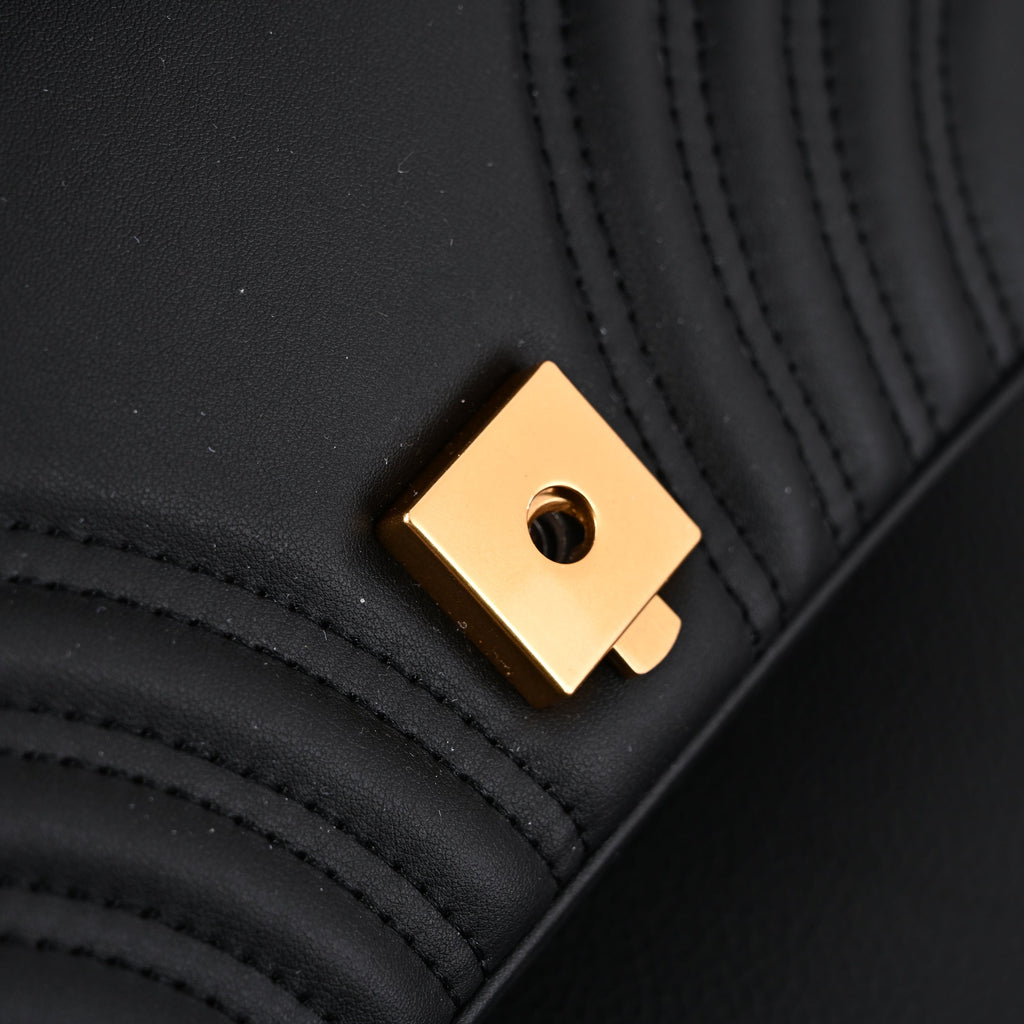 Gucci GG Marmont Small Matelassé Shoulder Bag – Black Leather with Gold Hardware