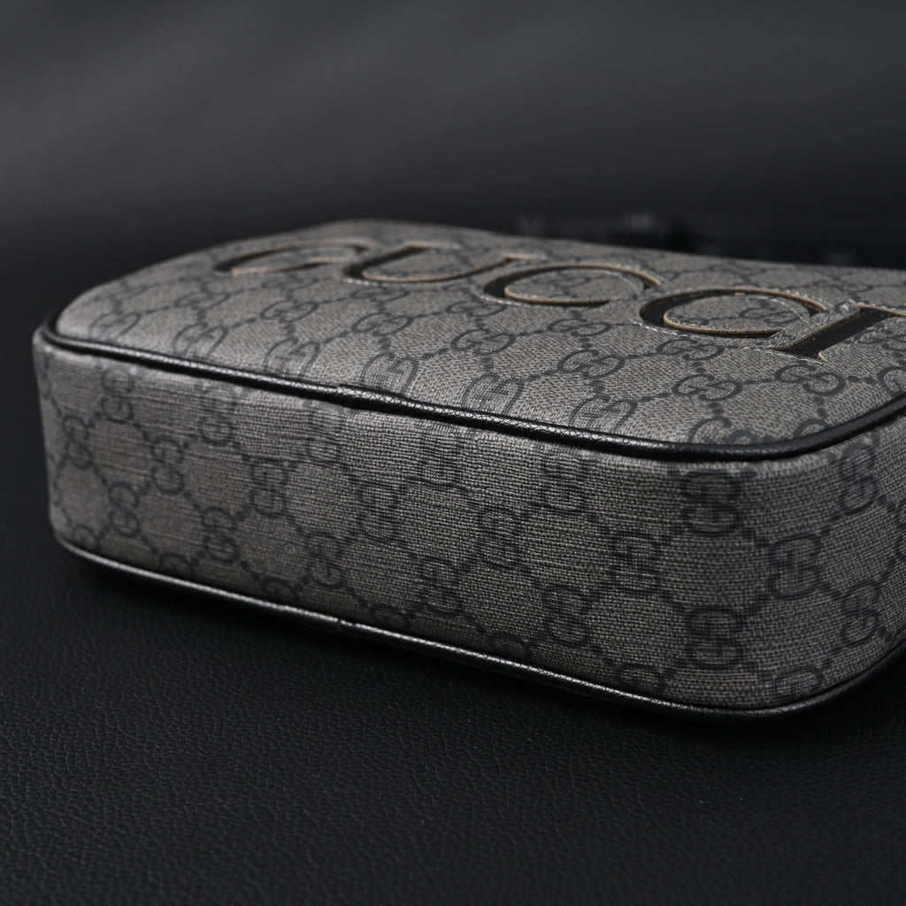 Gucci Ophidia GG Supreme Belt Bag – Black/Grey Monogram