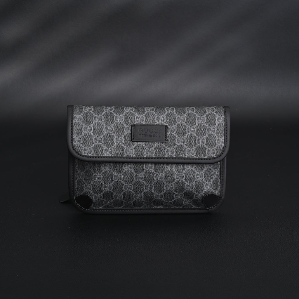 Gucci Ophidia GG Supreme Belt Bag – Black/Grey with Web Strap