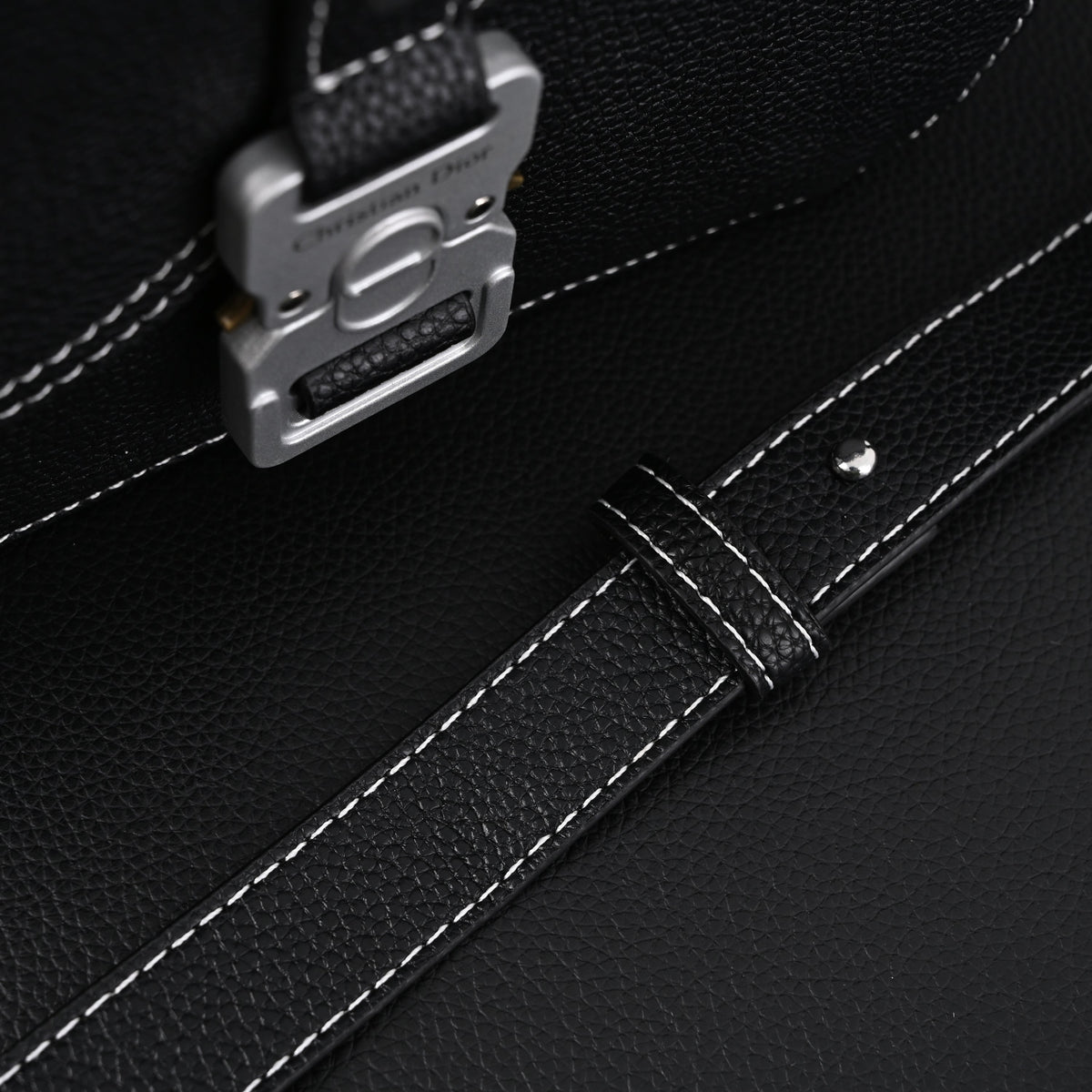 Dior Saddle Crossbody Bag – Black Grained Calfskin with Silver-Tone Hardware