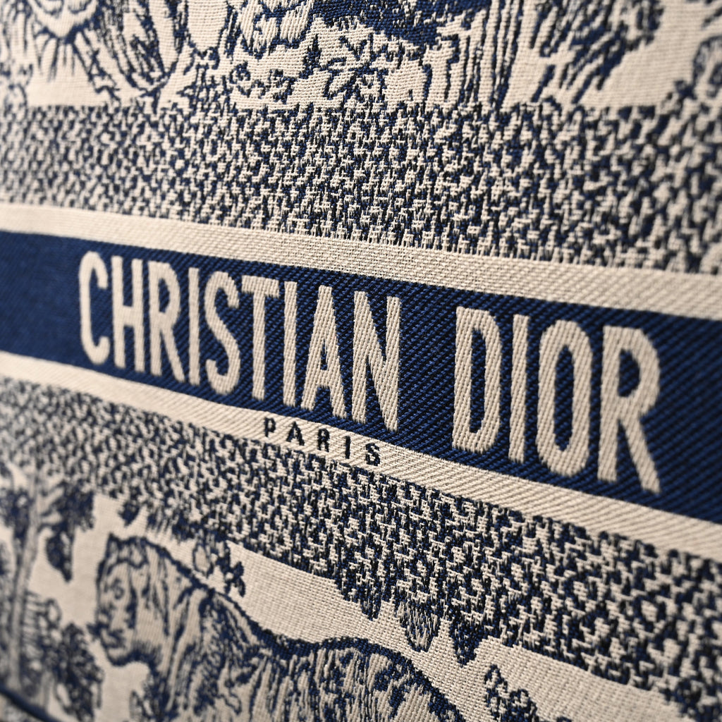 Dior Book Tote Bag – Blue Toile de Jouy Embroidery