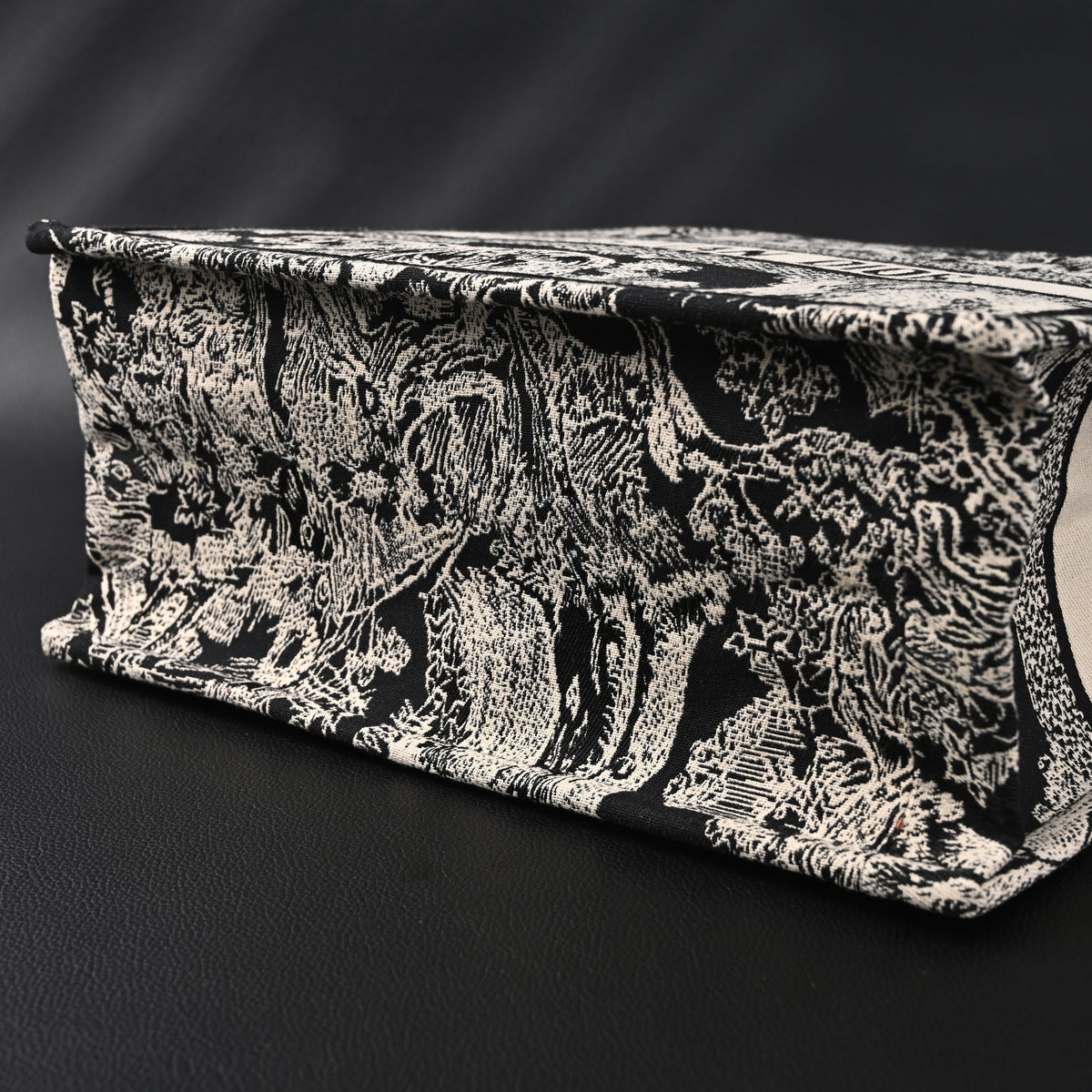 Dior Book Tote Bag – Black Toile de Jouy Embroidery