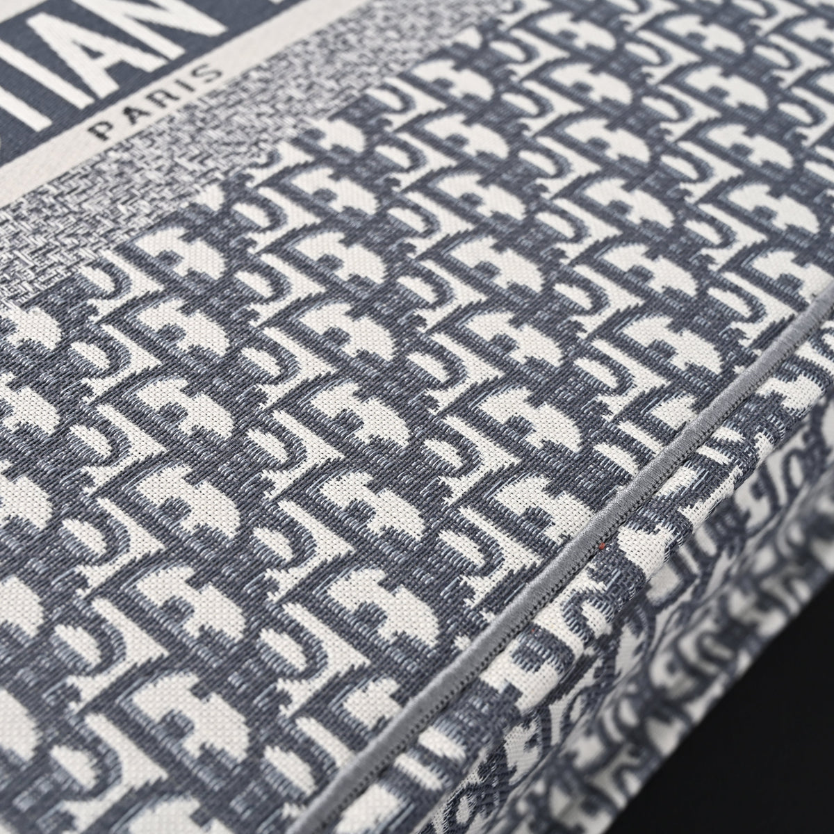 Christian Dior Large Book Tote – Grey Oblique Embroidery