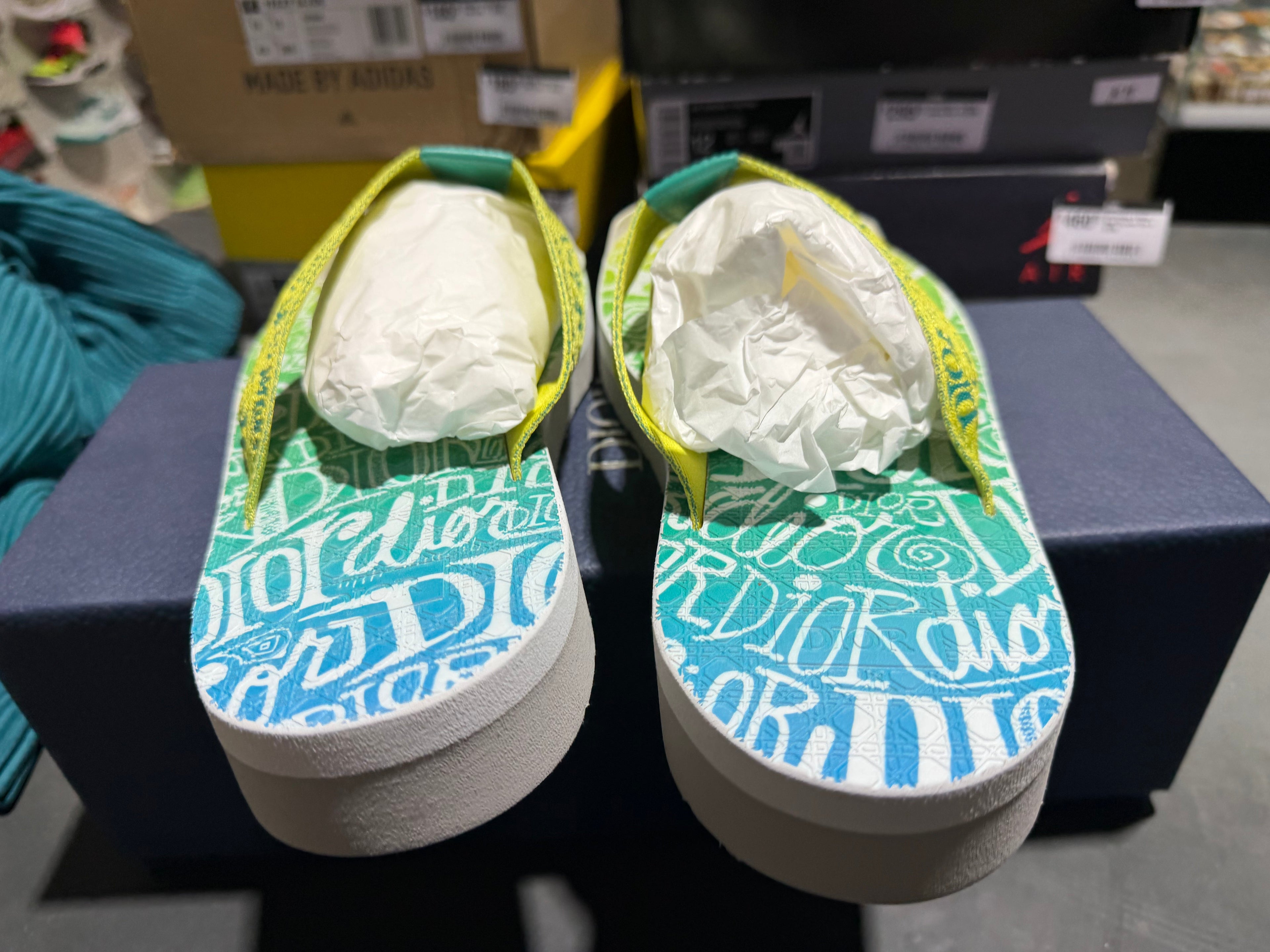 Dior x Stussy Slides - White/Green
