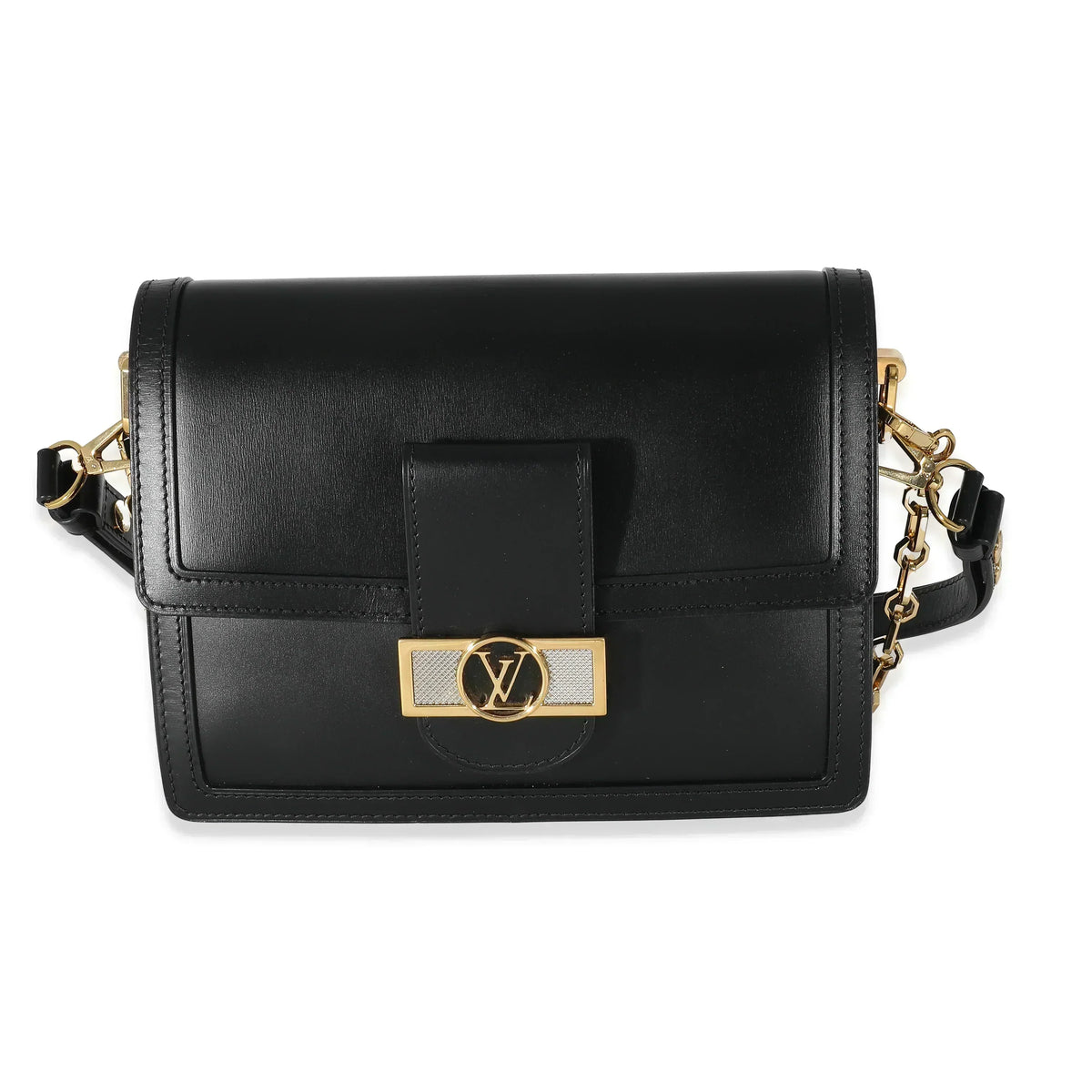 LV DAUPHINE MM Black smooth