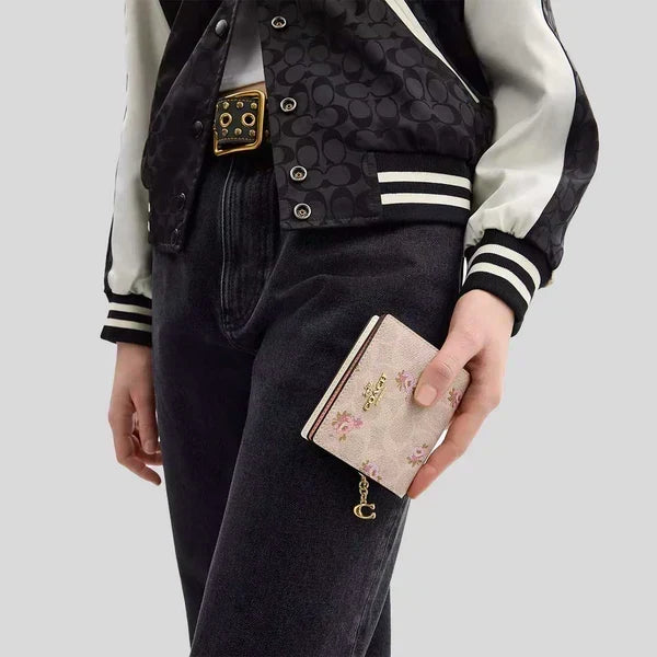 Coach Snap Wallet Floral Print
