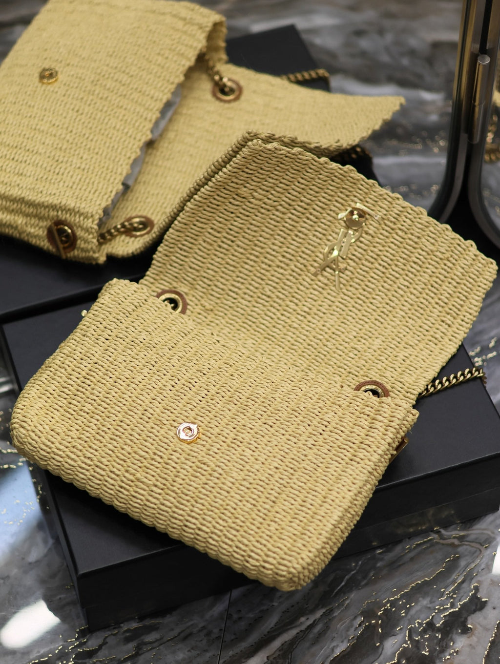 YSL Kate In Raffia - 28.5¡Á20¡Á6cm