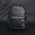 Coach West Backpack – Signature Canvas in Black/Grey