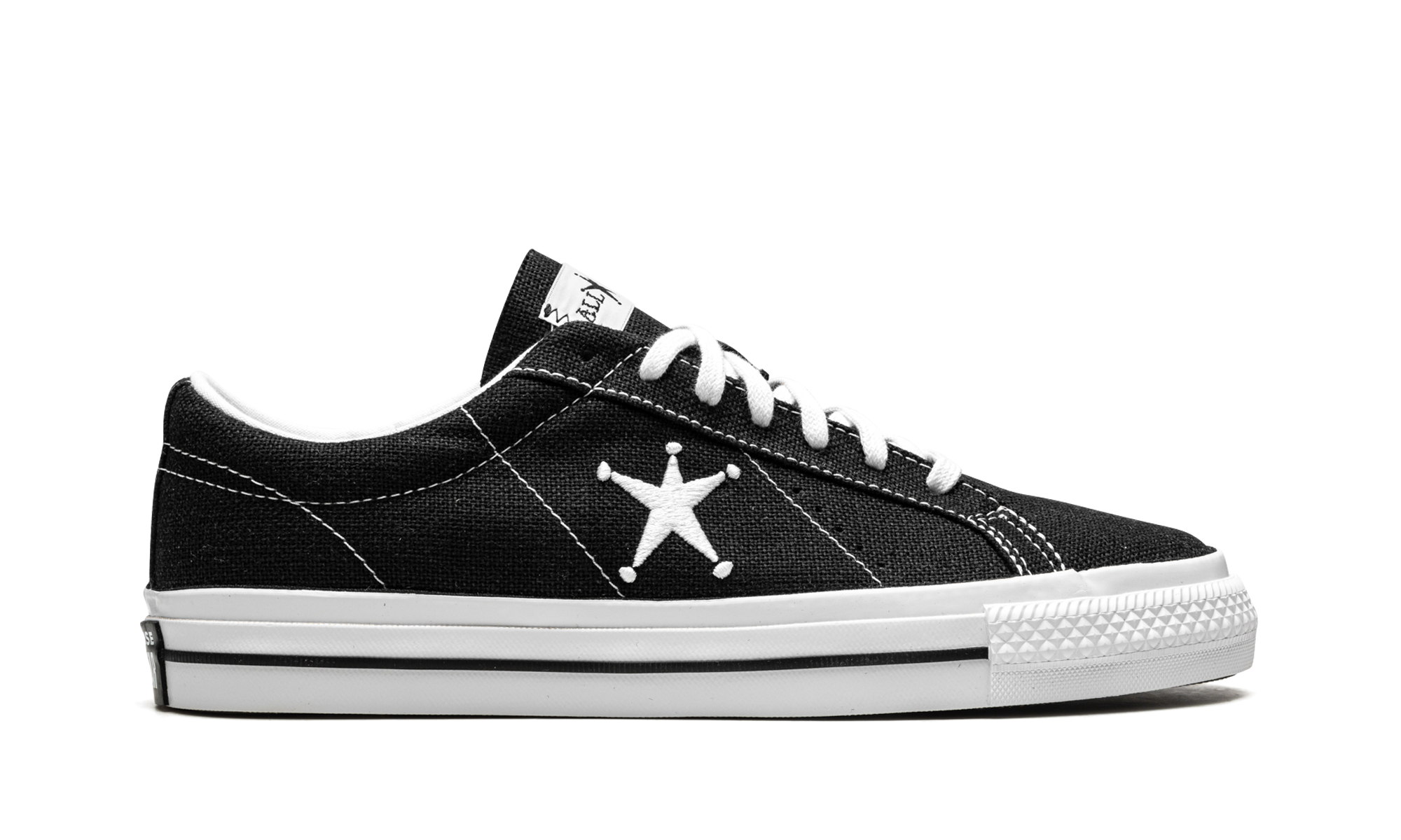 STUSSY X ONE STAR OX LOW "Black" 173120C