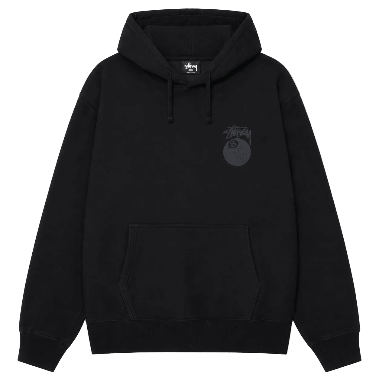 Stussy 8 Ball Pigment Dyed Hoodie Black