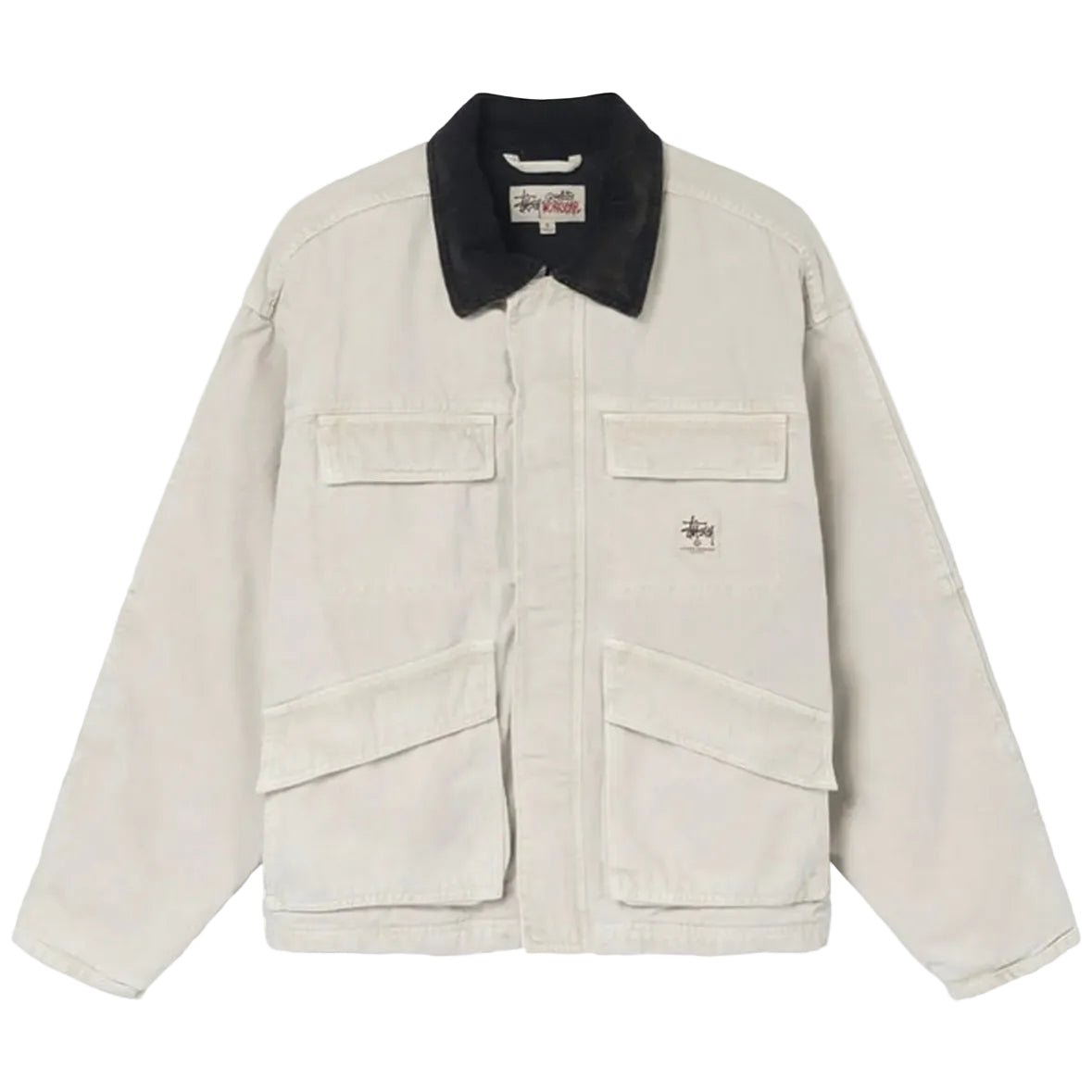 Stussy Washed Canvas Shop Jacket Bone